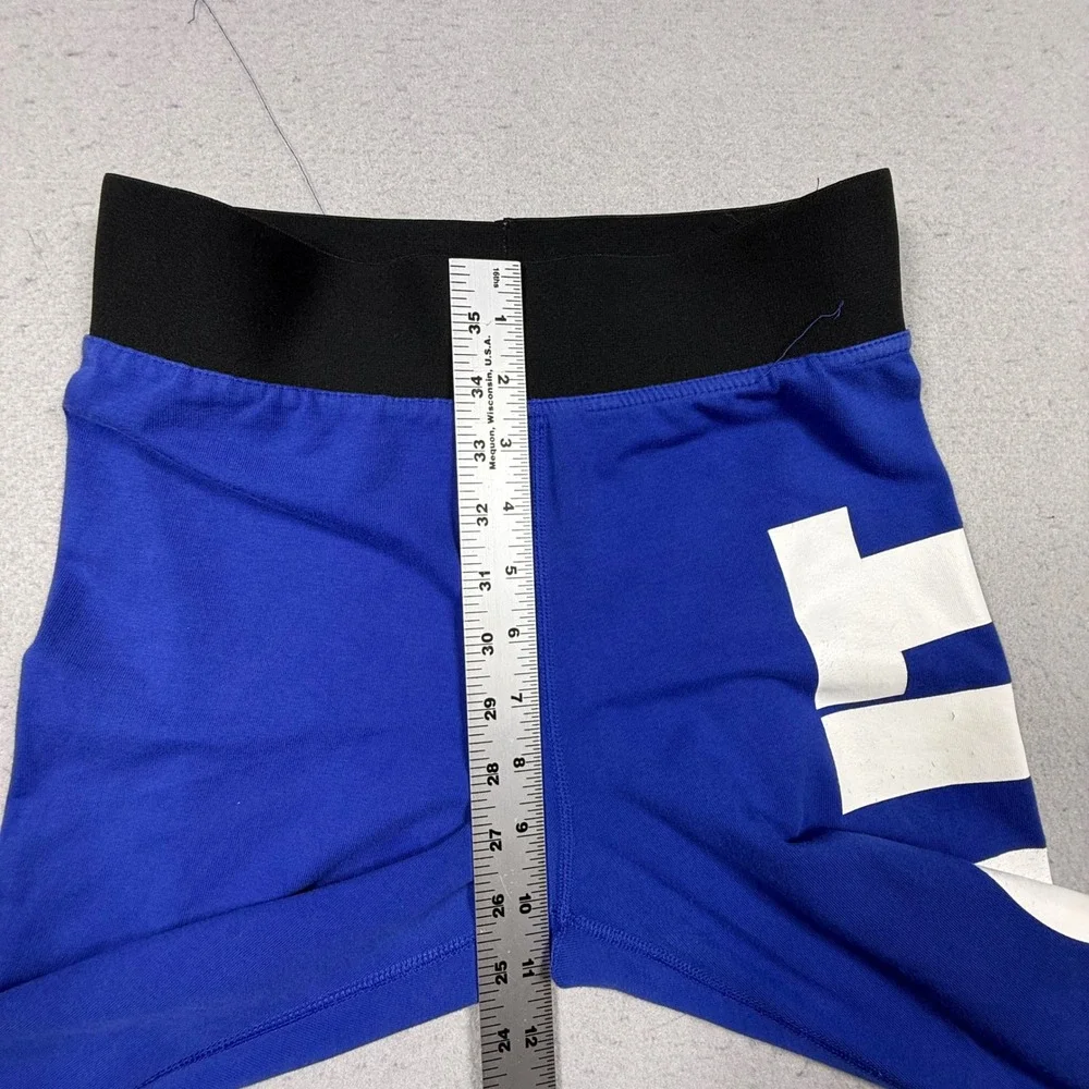 Nike Just Do It Leggings Blue Graphic Athletic Tights Womens Small